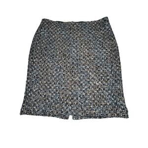 Talbots Tweed Skirt Straight Short Lined Back Zip 10P Chic Office Work Brunch